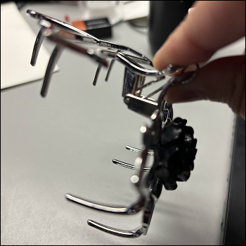 The claw clip opened