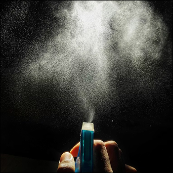 a spray Unsplash. https://unsplash.com/photos/person-holding-blue-and-white-plastic-tube-nkxSoZRA59g
.<br><audio controls src='audio/spray18.mp3'></audio>