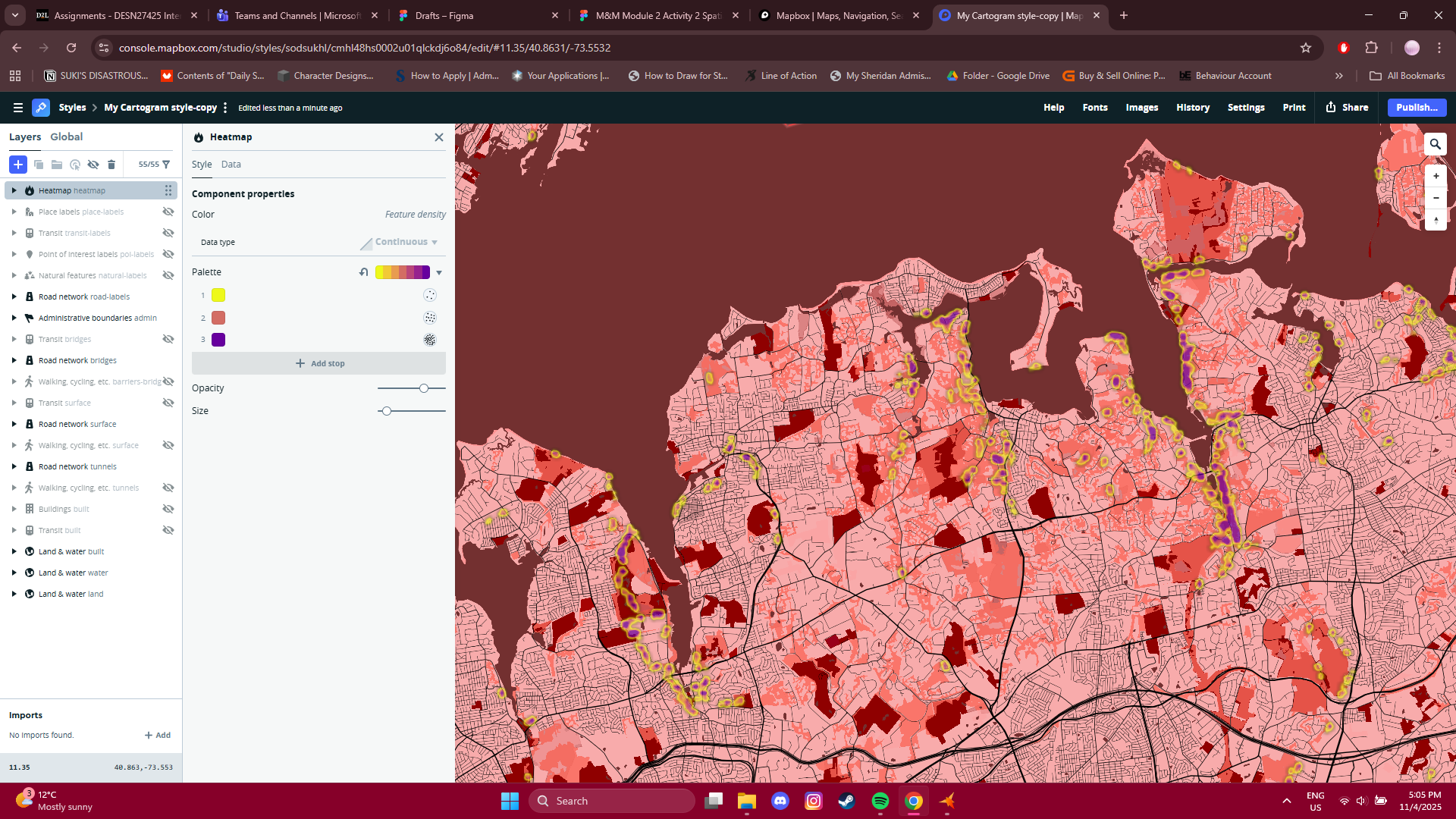Bivariate spacial map experimentation