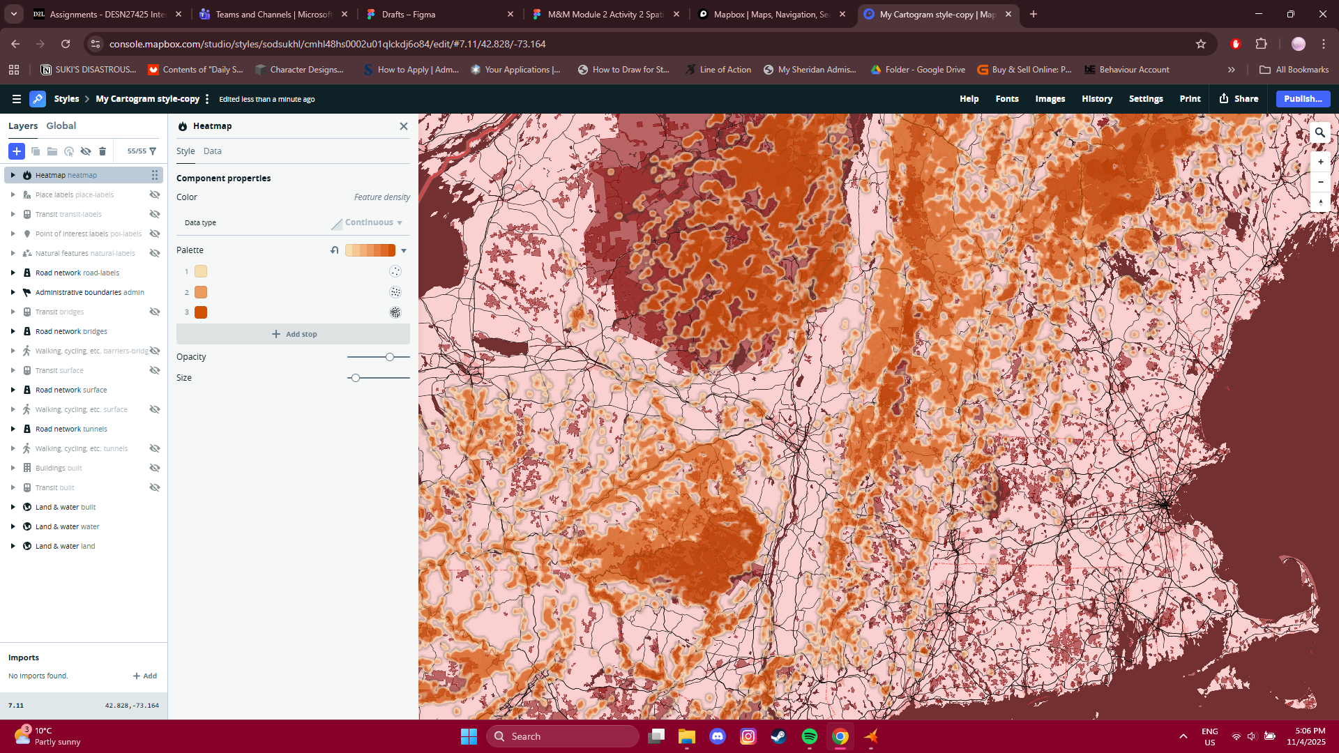 Bivariate spacial map experimentation